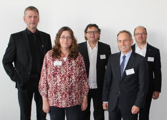Von links nach rechts: Dr. Helmut Steinkamp (Moderator), Prof. Dr. Andrea Kruse, Prof. Dr. Tilo Hühn, Prof. Dr. Reinhard Kohlus, Dr. Stefan Pecoroni