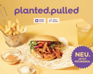 Planted.pulled Burger mit Logo