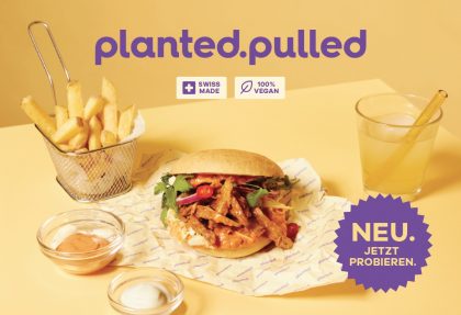 Planted.pulled Burger mit Logo