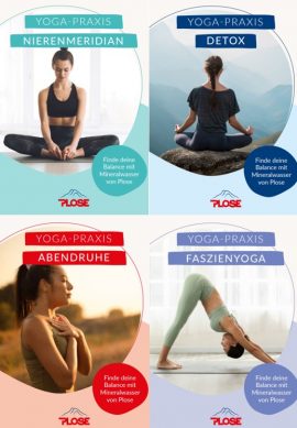 Titelbilder der vier Yoga-Sessions