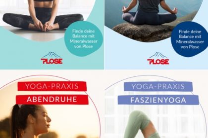 Titelbilder der vier Yoga-Sessions