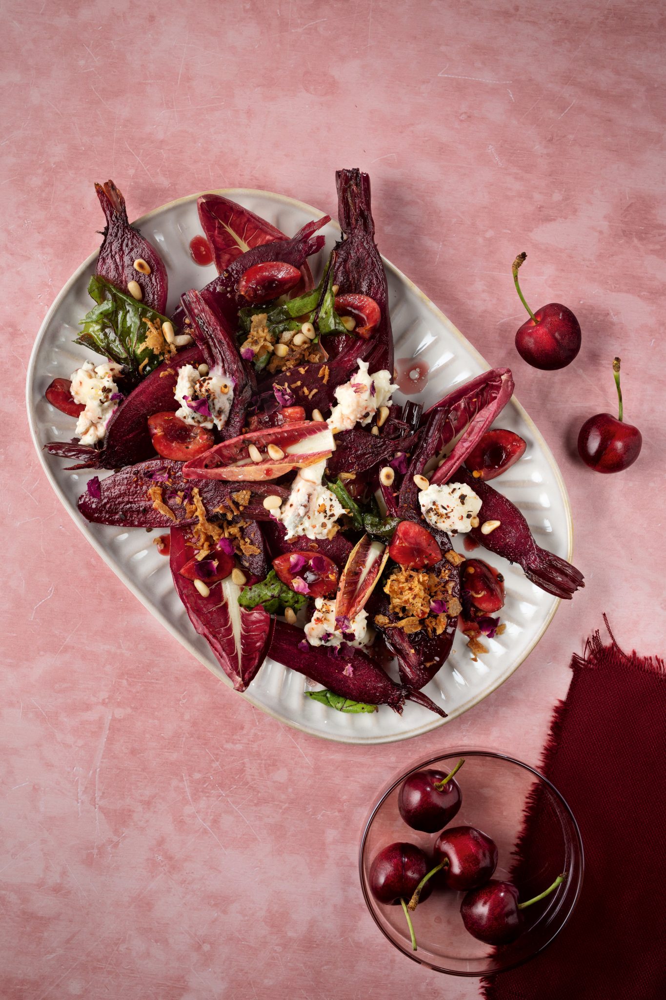 Rezepttipp: Rote Rüben mit Radicchio, Gorgonzola und Kirschen - food ...