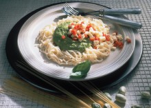 Spaghettini mit Bohnenpueree