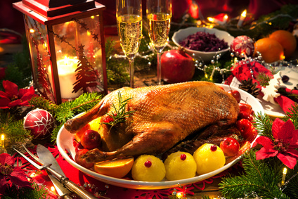 Festessen: Weihnachtsbraten (Ente)
