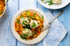 Wurzelgemüse mit Semmelknödel