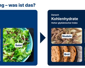 DDZ-Grafik: Zuerst Gemüse und Salat, danach Nudeln, Reis, Brot oder Kartoffeln