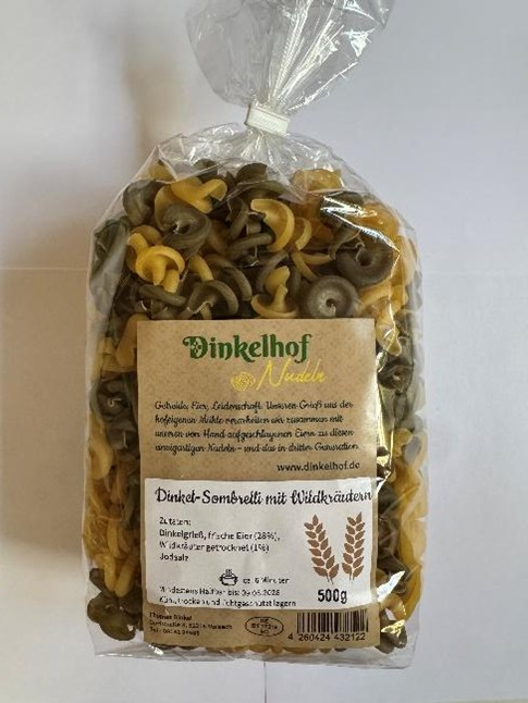 500-Gramm-Packung Dinkel Sombrelli mit Wildkräutern von Dinkelhof