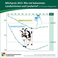 Milchpreis 2023: Wie viel bekommen Landwirtinnen und Landwirte?