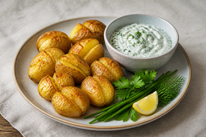 Ofenkartoffeln mit Kräuterquark