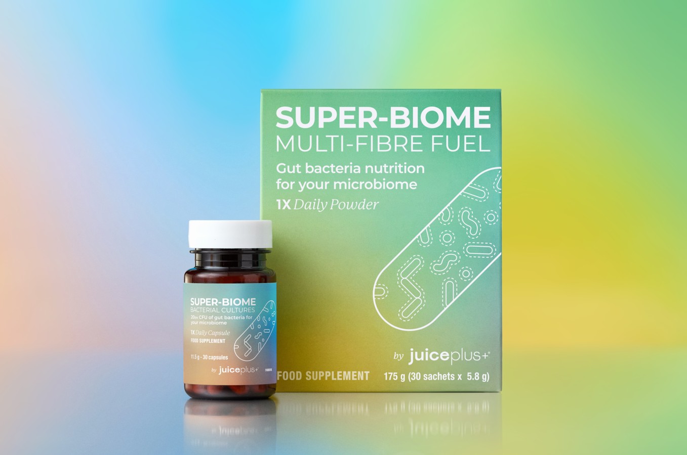 Super-Biome Bacterial Cultures und Multi-Fibre Fuel als Produktset