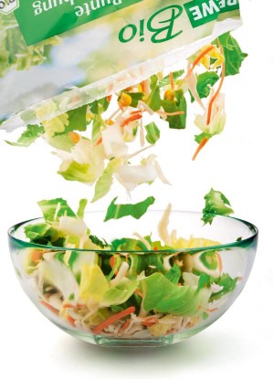 Abgepackte Salate